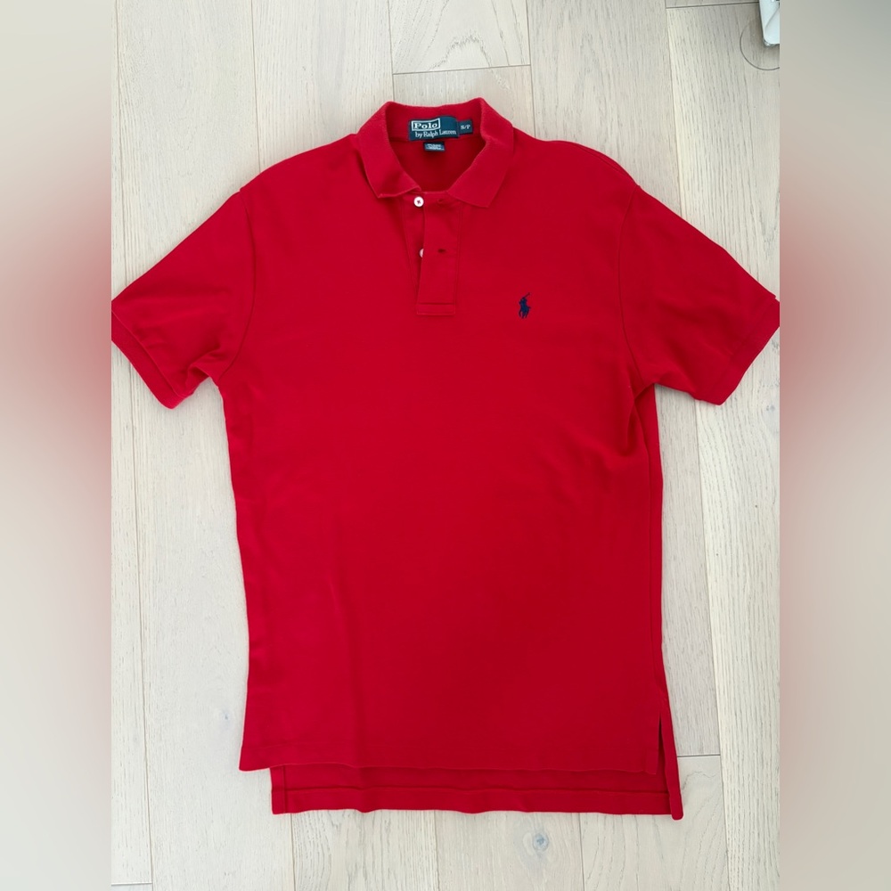 Men’s polo golf shirt red